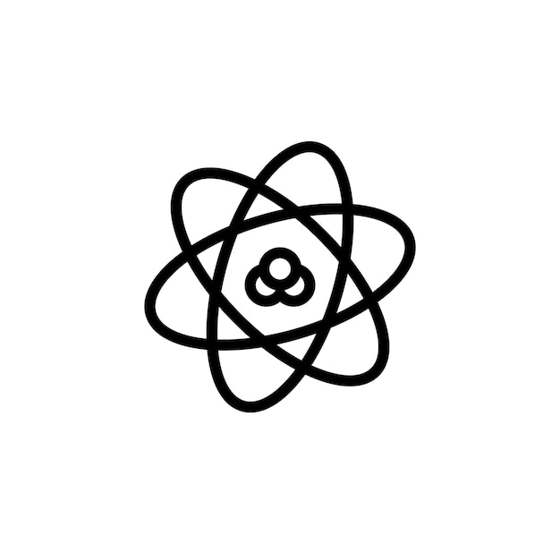 Vector de símbolo de signo de átomo