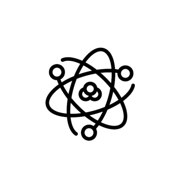 Vector de símbolo de signo de átomo