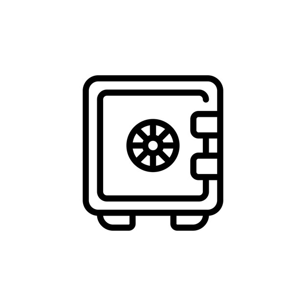 Vector de símbolo de signo de caja de seguridad económica