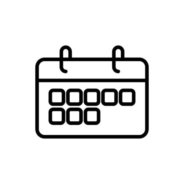 Vector de símbolo de signo de calendario