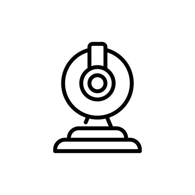 Vector de símbolo de signo de cámara web de comunicación