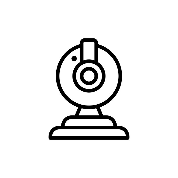 Vector de símbolo de signo de cámara web de comunicación