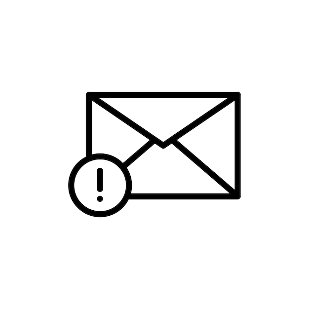 Vector de símbolo de signo de correo electrónico de comunicación