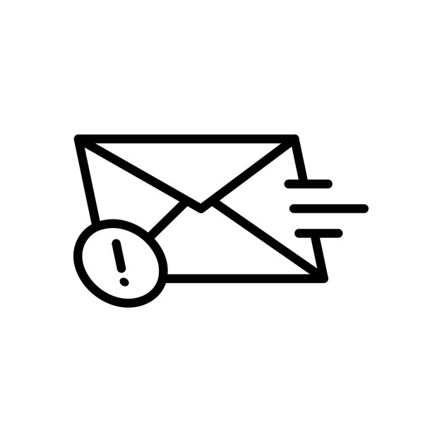 Vector de símbolo de signo de correo electrónico de comunicación