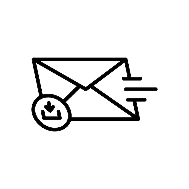 Vector de símbolo de signo de correo electrónico de comunicación