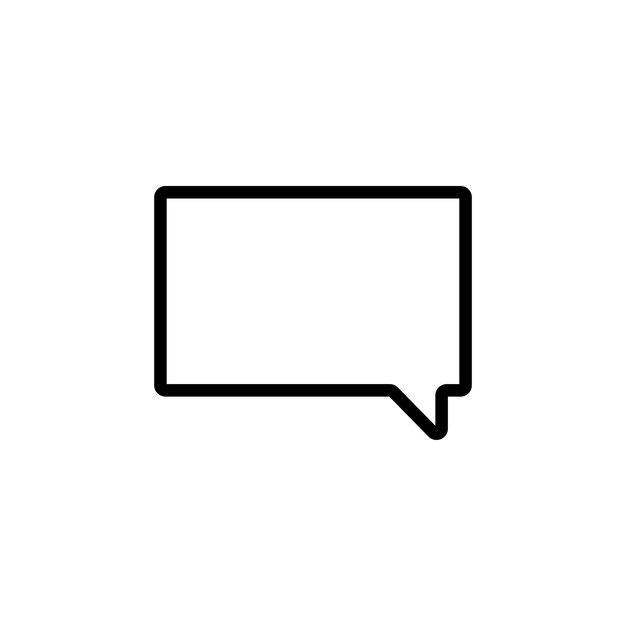 Vector de símbolo de signo de discurso de burbuja de comunicación
