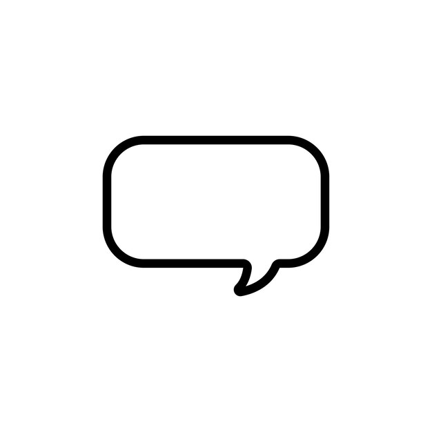 Vector de símbolo de signo de discurso de burbuja de comunicación