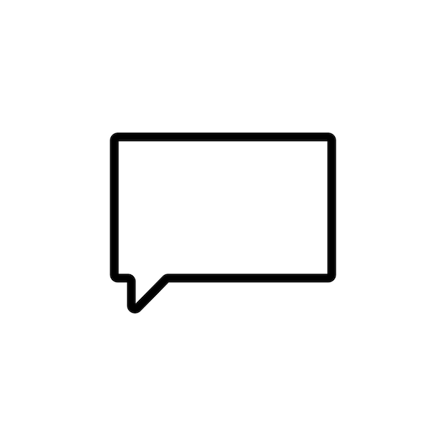 Vector de símbolo de signo de discurso de burbuja de comunicación