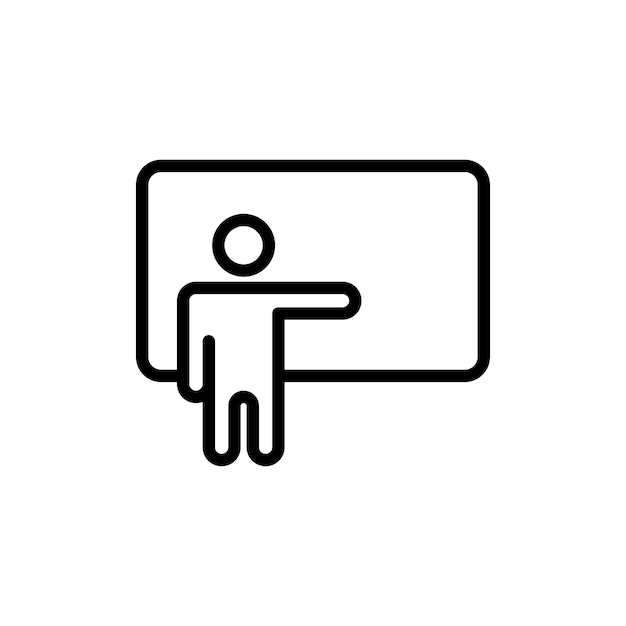 Vector de símbolo de signo de enseñanza