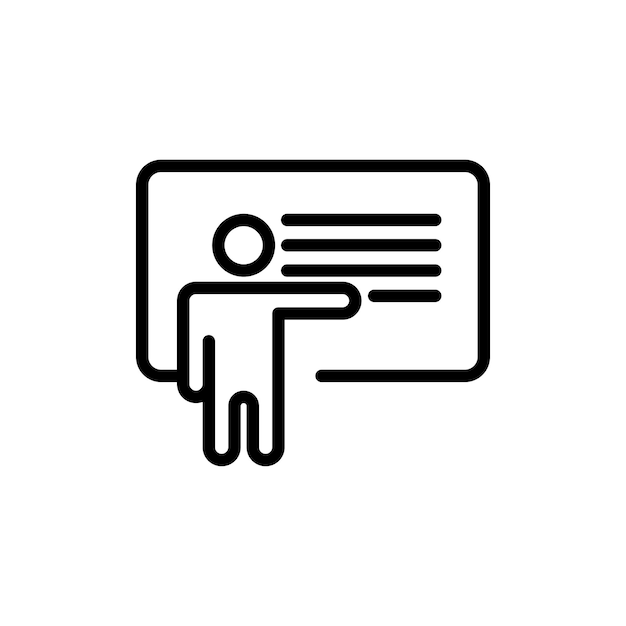 Vector de símbolo de signo de enseñanza