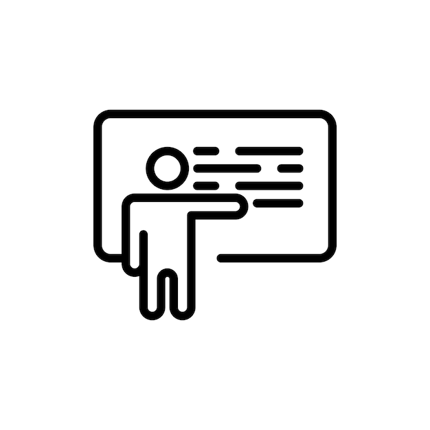 Vector de símbolo de signo de enseñanza
