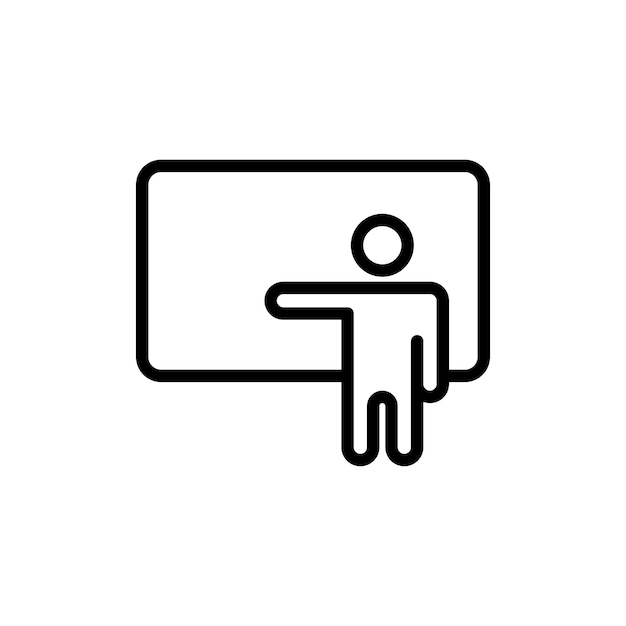 Vector de símbolo de signo de enseñanza