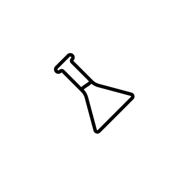 Vector de símbolo de signo de Erlenmeyer