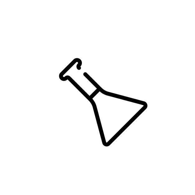 Vector de símbolo de signo de Erlenmeyer