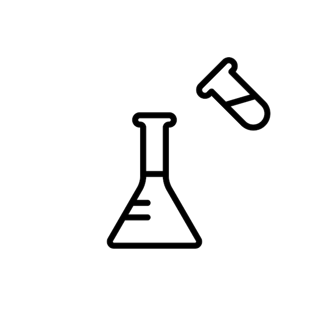 Vector de símbolo de signo de Erlenmeyer