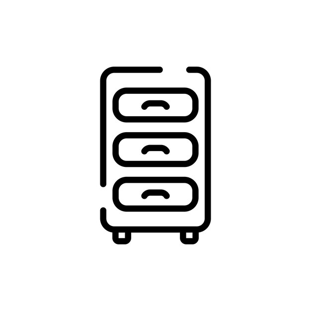 Vector de símbolo de signo de gabinete de archivo