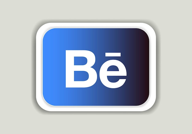 Vector de símbolo de signo de logotipo de Behance Icono de servicio en línea de aplicaciones móviles Logotipo de aplicación de redes sociales