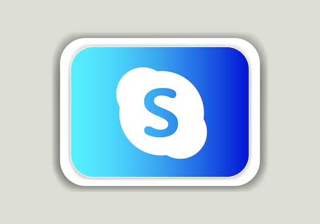 Vector vector de símbolo de signo de logotipo de skype icono de servicio en línea de aplicaciones móviles logotipo de aplicación de redes sociales