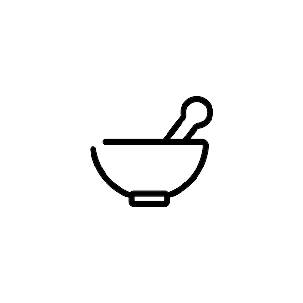 Vector de símbolo de signo de maja y mortero