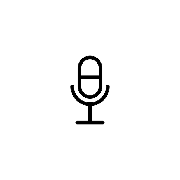 Vector de símbolo de signo de micrófono de comunicación