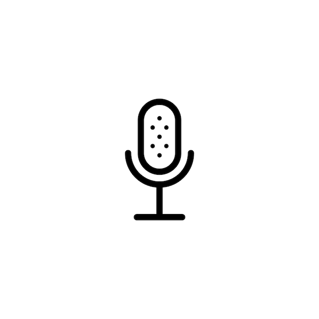Vector de símbolo de signo de micrófono de comunicación