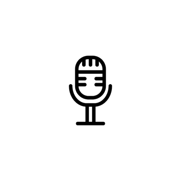 Vector de símbolo de signo de micrófono de comunicación