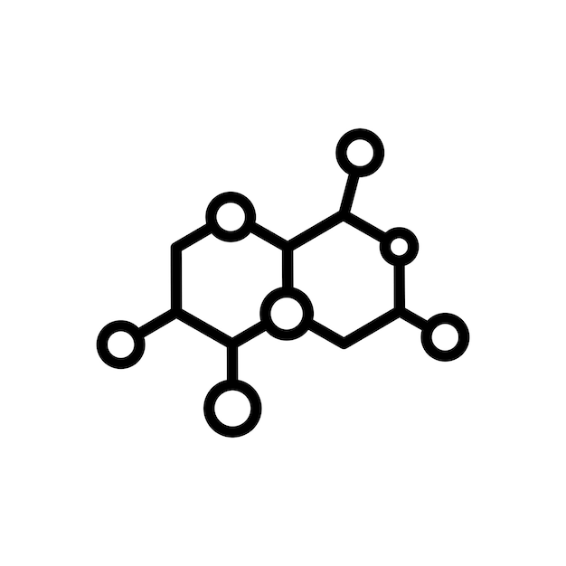 Vector de símbolo de signo de molécula