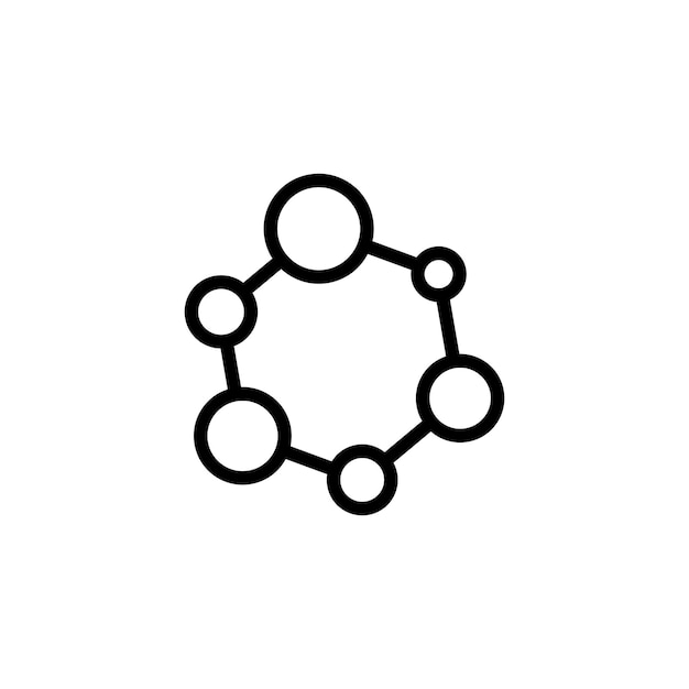 Vector de símbolo de signo de molécula