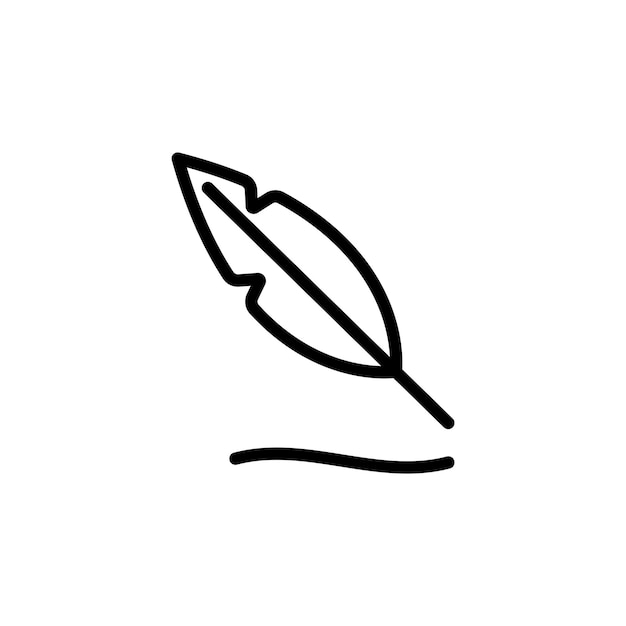 Vector de símbolo de signo de pluma pluma