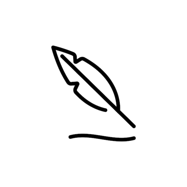 Vector vector de símbolo de signo de pluma pluma