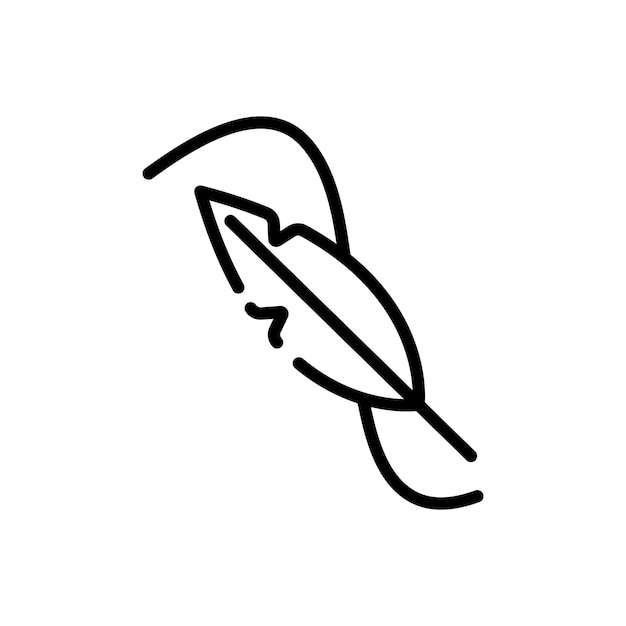 Vector de símbolo de signo de pluma pluma