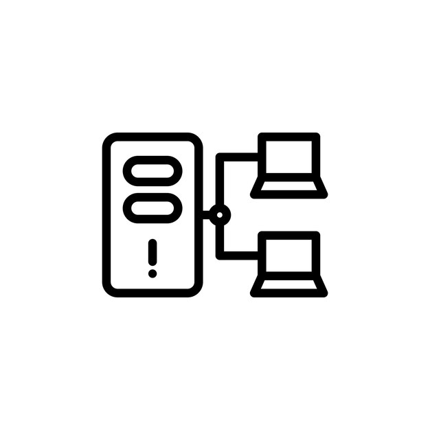 Vector de símbolo de signo de red de tecnología