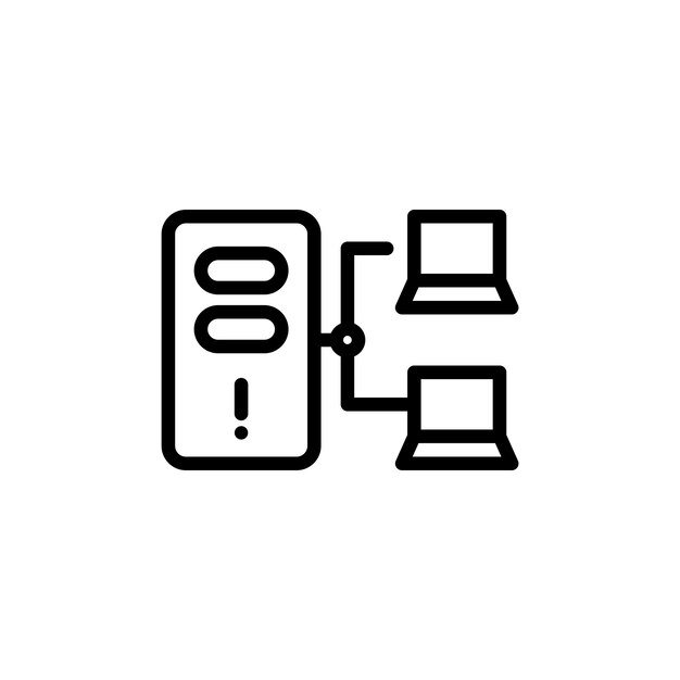 Vector de símbolo de signo de red de tecnología