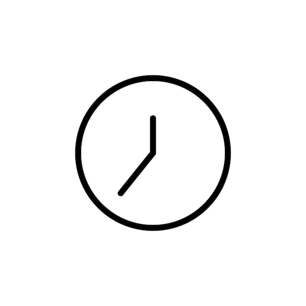 Vector de símbolo de signo de reloj