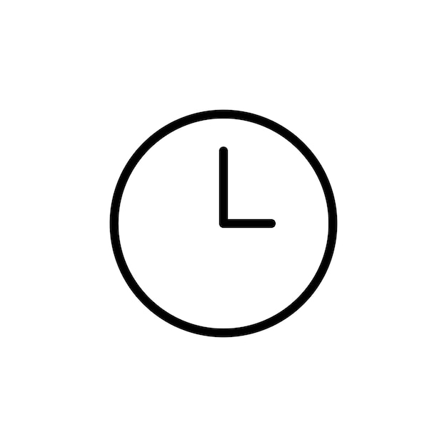 Vector de símbolo de signo de reloj