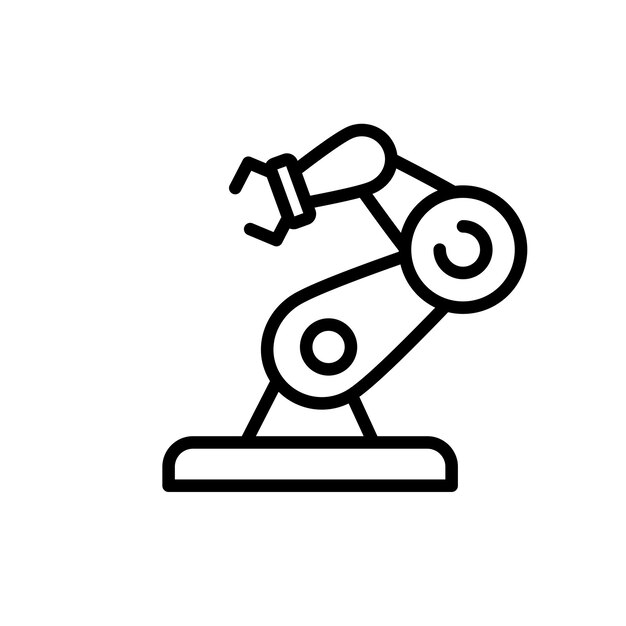 Vector de símbolo de signo robótico de tecnología