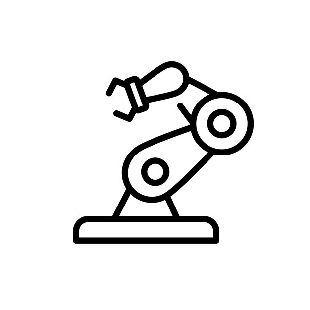 Vector de símbolo de signo robótico de tecnología