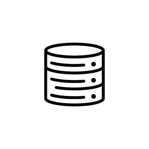 Vector de símbolo de signo de servidor de tecnología