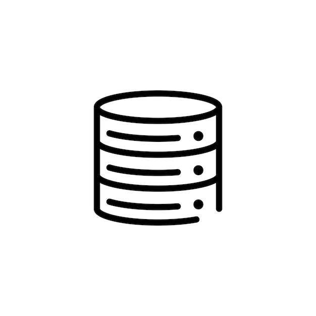 Vector de símbolo de signo de servidor de tecnología