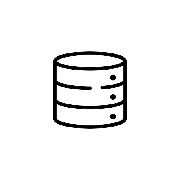 Vector de símbolo de signo de servidor de tecnología