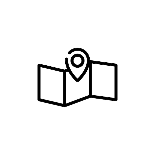 Vector de símbolo de signo de tecnología gps