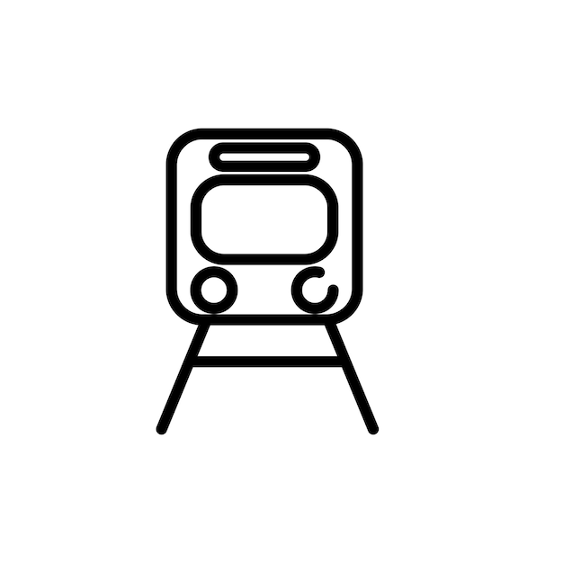 Vector de símbolo de signo de tren de transporte