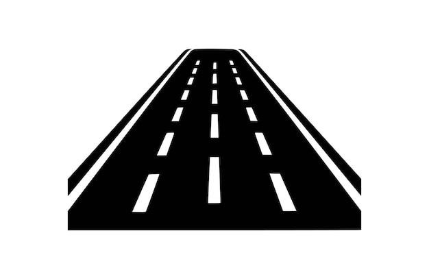 Vector de símbolos de carreteras o carreteras planas Ilustración