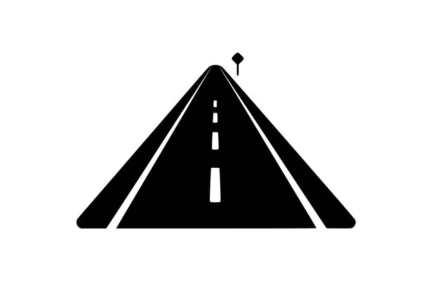 Vector de símbolos de las carreteras planas Ilustración