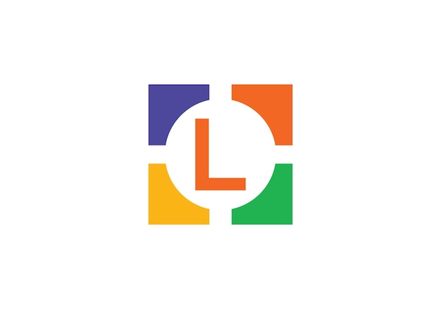 Vector de símbolos de diseño del logotipo de la letra L
