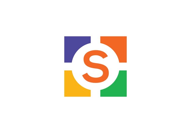 Vector de símbolos de diseño del logotipo de la letra S