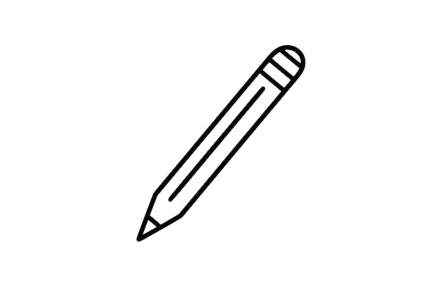 Vector de símbolos de lápiz plano Ilustración