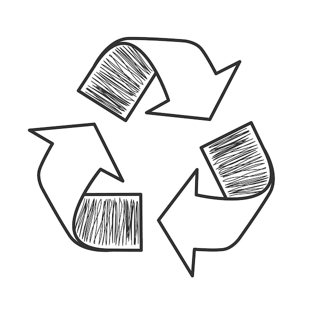 Vector de símbolos de logotipo de reciclaje