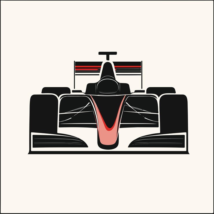 Vector vector de símbolos de logotipos de carreras de fórmula profesionales para ilustraciones de vectores planos