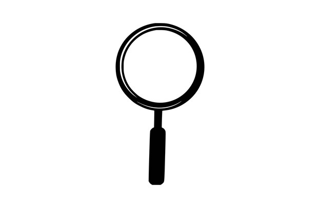 Vector de símbolos de vidriera de ampliación plana Ilustración